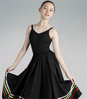 Robe de danse flamenco pour adulte, jupe de ballet de qualité impériale, jupe de pratique longue