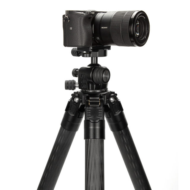 Manizek TE428 Professional Heavy Duty Carbon Fiber Video Tripod Waterproof Shockproof Portable Folding Outdoor DSLR 5kg Load