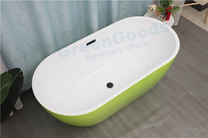 <span class=keywords><strong>Baignoire</strong></span> ovale en acrylique à poser sur pieds, certificat Iso Ce, Style moderne et élégant, pour salle de bains - Product Image 4
