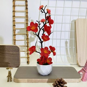 Bonsai <span class=keywords><strong>di</strong></span> <span class=keywords><strong>Fiori</strong></span> <span class=keywords><strong>di</strong></span> Prugna Diamantati Transfrontalieri per Capodanno e Festival <span class=keywords><strong>di</strong></span> Primavera, Decorazione per Soggiorno, Pianta in Vaso Simulata - Product Image 6