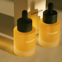 Flacons en verre vides pour cosmétiques à paroi épaisse, 30 ml, 1 oz, épaule plate, luxe, flacon compte-gouttes pour huile essentielle pour cheveux et visage, et emballage