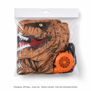 Costume gonflable de T-Rex pour adulte, tenue de dinosaure gonflable pour Halloween, déguisement amusant pour fête cosplay avec ventilateur pour hommes et femmes - Product Image 5