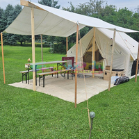 Tente imperméable De fête à la maison De 4 personnes famille voyage robuste 4 saisons tente de Camping en plein air tente à air gonflable avec pompe