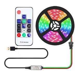 WS2812 USB 5V Địa Chỉ RGB LED Strip Light Giấc Mơ Màu Lập Trình Kỹ Thuật Số LED Đèn Pixel Linh Hoạt Cho Arduino DIY