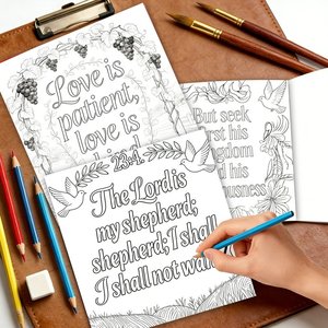 Libros para Colorear de Cartón con Versículos Bíblicos Personalizados al por Mayor, Logotipo Personalizado, MOQ Bajo, Directo de Fábrica, Cuadernos para Iglesia, Escuela, Revendedores Globales - Product Image 2