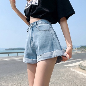 Shorts de nouvelle conception, shorts <span class=keywords><strong>en</strong></span> <span class=keywords><strong>jean</strong></span> tendance à <span class=keywords><strong>taille</strong></span> <span class=keywords><strong>haute</strong></span>, shorts moulants pour femmes - Product Image 1
