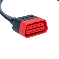 Câble d'extension OBD2 Linkyou X431 (rouge) pour outils de diagnostic Elm327/Thinkdiag, 16 broches, 12V, garantie de 12 mois