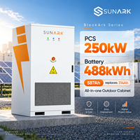 Armoire de stockage d'énergie solaire SunArk 488 kWh 250 kW, système ESS commercial tout-en-un avec pack LiFePO4 pour la sauvegarde UPS industrielle