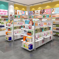 Étagères de beauté en métal et en fer à usage intensif Factory Direct Support de supermarché pour cosmétiques et soins de la peau dans les salons et boutiques