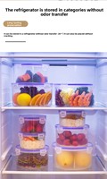 Boîte à lunch jetable en PP, étanche, compatible congélateur, lave-vaisselle et micro-ondes, empilable, transparente, portable, pour le stockage des aliments