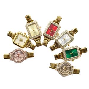 Reloj de Cuarzo para Mujer, Superventas, con Brazalete Modular de Dijes, Cuadrado, con Diamantes, Combinable con Todo, Estilo Europeo y Americano - Product Image 5