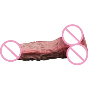 Wholesale Factory Cheap Female Masturbation Toys Shop Double Layer Silicone Y Soft Penis Realistic <b>Dildo</b> for Women - Product Image 5