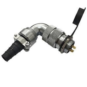 Connecteur d'aviation rond WF20 coudé 2-15 broches en cuivre plaqué or pour montage sur panneau, pour communication, remplacement et réparation - Product Image 1