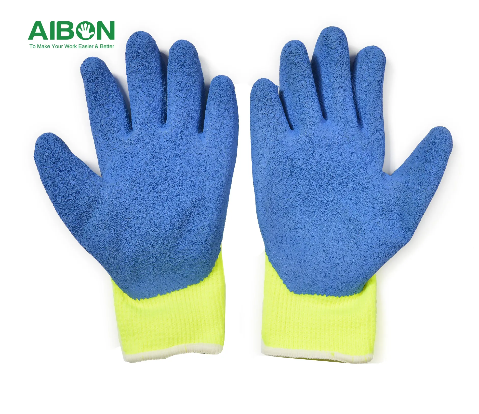 Zware Antislip Chemische Bestendige Reinigingsconstructie Gebreide Dikke Latex Gecoate Handschoenen