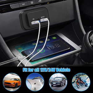 Nhà Máy 12V/24V Kép Type-C Cổng USB Sạc Xe Hơi 18W Qc3.0 30W Pd3.0 Nhanh Chóng Sạc Xe Buýt Ổ Cắm Công Nghiệp Sử Dụng 3.1A Nhanh Chóng - Product Image 2