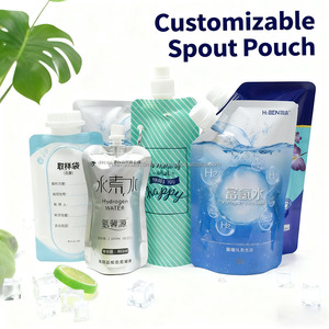 Tùy Chỉnh Tái Sử Dụng Nhựa Trong Suốt <span class=keywords><strong>Spout</strong></span> <span class=keywords><strong>Pouch</strong></span> Stand-up Túi Cho Xách Tay Nước Uống Bao Bì - Product Image 5