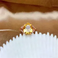 Bague en argent avec perles d'énergie en cristal de quartz, citrine jaune naturelle de 12 mm, taille ajustable, tendance, pour anniversaire, femme et homme