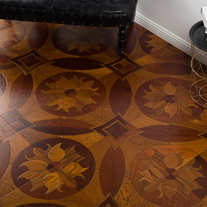 Parquet en bois d'ingénierie multicouche en teck teinté préfini, qualité ISO9001 AB, 16 mm 18 mm, avec rainures et languettes, pour projets commerciaux - Product Image 1