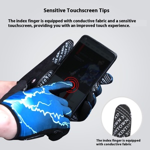 Vente flash - Gants de cyclisme d'hiver compatibles avec les écrans tactiles, isolés thermiquement, imperméables, antidérapants, réfléchissants, avec sangle réglable - Product Image 2