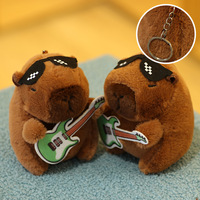Porte-clés en peluche Capybara, breloque de sac, pendentif mignon, animal doux et moelleux, ornement de sac à main, accessoire de mode apaisant pour filles et enfants, cadeau