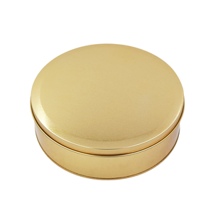 Gold <strong>Round</strong> <strong>Cake</strong> <strong>Tins</strong> 5inches Food Grade Tinplate Box for Cookies Candy Chocolate Bread Sugar Gift Packaging 135*50mm Empty Box - Product Image 3