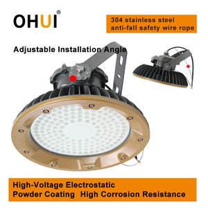 Lámpara LED a Prueba de Explosiones OHUI de 300 Vatios, IP66, Aluminio Fundido a Presión, con 5 Años de Garantía para Zona 1, Zona 2, Zona 21, Zona 22 - Product Image 4