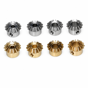 Engrenage conique module 0.8, 15 dents, 45 et 90 degrés, alésage 3, 4, 5, 6, 6,35 mm, vis de réglage, rapport de transmission 1:1, standard - Product Image 1