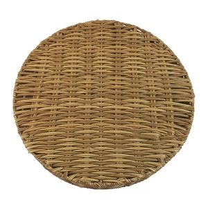 Custom Handmade Woven Round PE Rattan <b>Hamper</b> Rolling Storage <b>Tray</b> Fruit <b>Tray</b> - Product Image 4