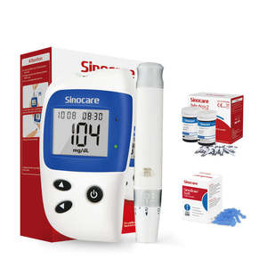 <span class=keywords><strong>Medidor</strong></span> <span class=keywords><strong>de</strong></span> <span class=keywords><strong>glucosa</strong></span> en sangre <span class=keywords><strong>Sinocare</strong></span> Safe-Accu2 con 50 tiras reactivas y lancetas para uso doméstico - Product Image 1