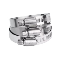 Collier de serrage hydraulique réglable de type américain à vis sans fin en acier inoxydable 304 de 8-650 mm, robuste, pour tuyaux, fabriqué en Allemagne