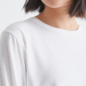 Women Relaxed Fit <strong>Bamboo</strong> Long Sleeve Cropped Top <strong>t</strong> <strong>Shirt</strong> for Women Made With Organic <strong>Bamboo</strong> and Natural Cotton Fabrics With logo - Product Image 5
