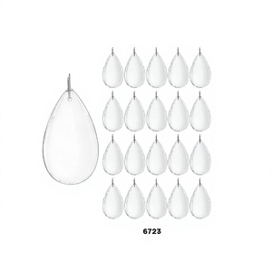 Vente chaude meilleure qualité blanc verre clair goutte d'eau décoratif déchirure haut pour les fêtes de mariage événements et décor de noël - Product Image 1