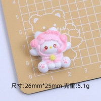 Mignon Musique Casque Arc Agneau Animal Dessin Animé Résine Charme pour Mallettes DIY Pince À Cheveux Chaussure Fleurs Accessoires Décoration