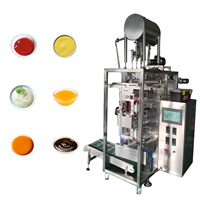 Machine d'emballage verticale entièrement automatique en acier inoxydable pour sauce tomate, sauce salade, sauce moutarde, miel, jus de carotte
