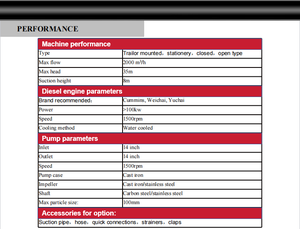 Sesco pompa air limbah vakum Diesel portabel aliran besar penjualan laris - Product Image 3