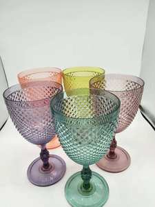 Vente en gros <span class=keywords><strong>gobelet</strong></span> transparent en verre à vin bleu foncé vert violet pour décoration de <span class=keywords><strong>mariage</strong></span> <span class=keywords><strong>gobelet</strong></span> en cristal en plastique - Product Image 6