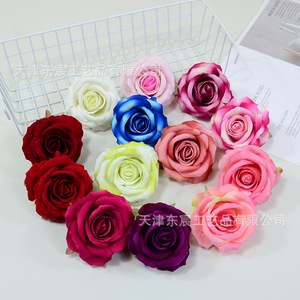 Cabezas de Rosa de Terciopelo Artificial Dongchen Crafts, Flores de Seda para Decoración de Bodas, Decoración del Hogar, Accesorios de Fotografía para Exteriores - Product Image 4