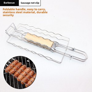 Filet de <span class=keywords><strong>barbecue</strong></span> en métal détachable en acier inoxydable pour hot-dogs, <span class=keywords><strong>jambon</strong></span> et saucisses fabriqués à la main avec du charbon de bois - Product Image 5