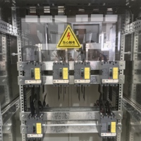 Armoire de distribution d'énergie triphasée basse tension GGD IP40 à double porte, panneau de commande direct usine pour projets industriels