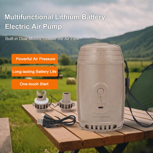 Pompe à air électrique portable double moteur avec recharge Type-C pour tente, planche à pagaie et sac de rangement sous vide - Product Image 4