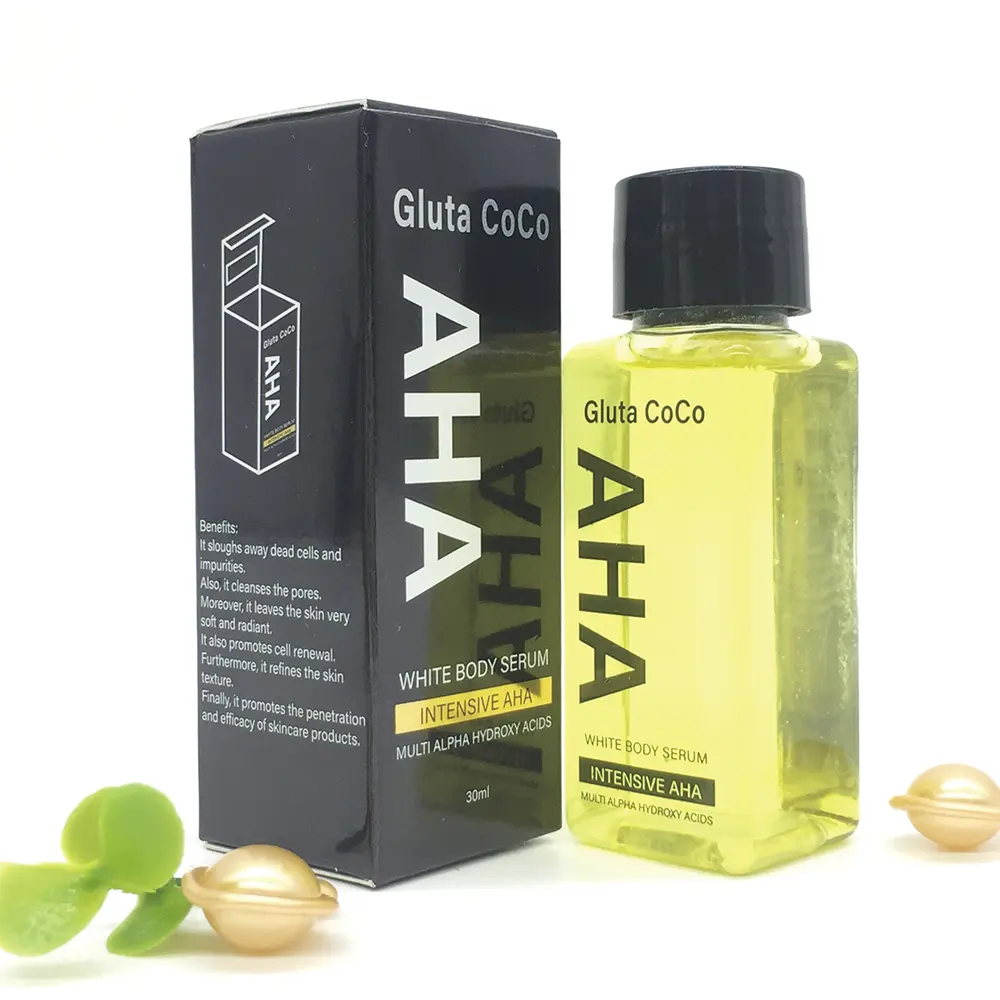 OEM GlutaCOCO AHA WEIß Körper Serum Multi Hydroxy Säure Aufhellung Intensive Erneuern Zelle Erhellen cellular verjüngung serum