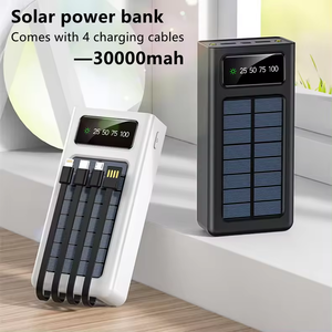 Vente <span class=keywords><strong>en</strong></span> gros portable de voyage avec câble double port d'entrée USB double banque d'énergie solaire haute capacité 30000mah - Product Image 3