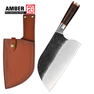 Manico in legno professionale in acciaio al carbonio grande coltello Vking Almazan cucina Chef <span class=keywords><strong>Set</strong></span> di <span class=keywords><strong>coltelli</strong></span> <span class=keywords><strong>da</strong></span> macellaio con guaina in pelle - Product Image 4