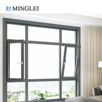Fenêtres insonorisées à triple vitrage en aluminium de haute qualité MINGLEI pour villa