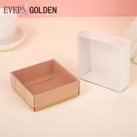 8X8X3CM Elegante Maßgefertigte Papier-Geschenkboxen mit Transparentem Deckel für Abschlussfeier Weihnachten & Baby Dekorative Geschenke
