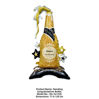 Sortierte Frohes Neues Jahr Folienballons Schwarz Gold Mylar-Ballon Champagner Disco-Kugel für Silvester-Party-Dekoration Großhandel
