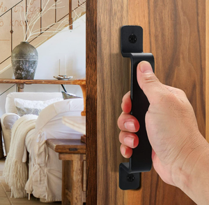 Barn Door xử lý nhiệm vụ nặng nề màu đen trượt cửa gỗ xử lý mang mạnh mẽ rắn <span class=keywords><strong>matel</strong></span> xử lý - Product Image 5