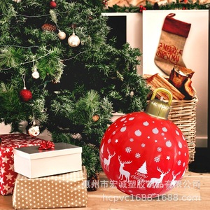 Bola inflable navideña de PVC redonda para colgar, decoración para fiesta de Navidad, hecha a medida con impresión a todo color - Product Image 2