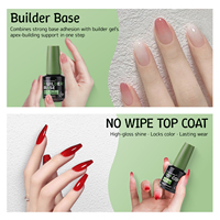 Ensemble de vernis à ongles en gel UV naturel pour manucure, durci à la LED, style français, couche de finition et de base, sans HEMA, longue durée