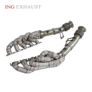 Exhaust Performance Manifold System for Audi R8 V10 5.2L Stainless Steel 304 Material With Heat shield Auto Racing Header